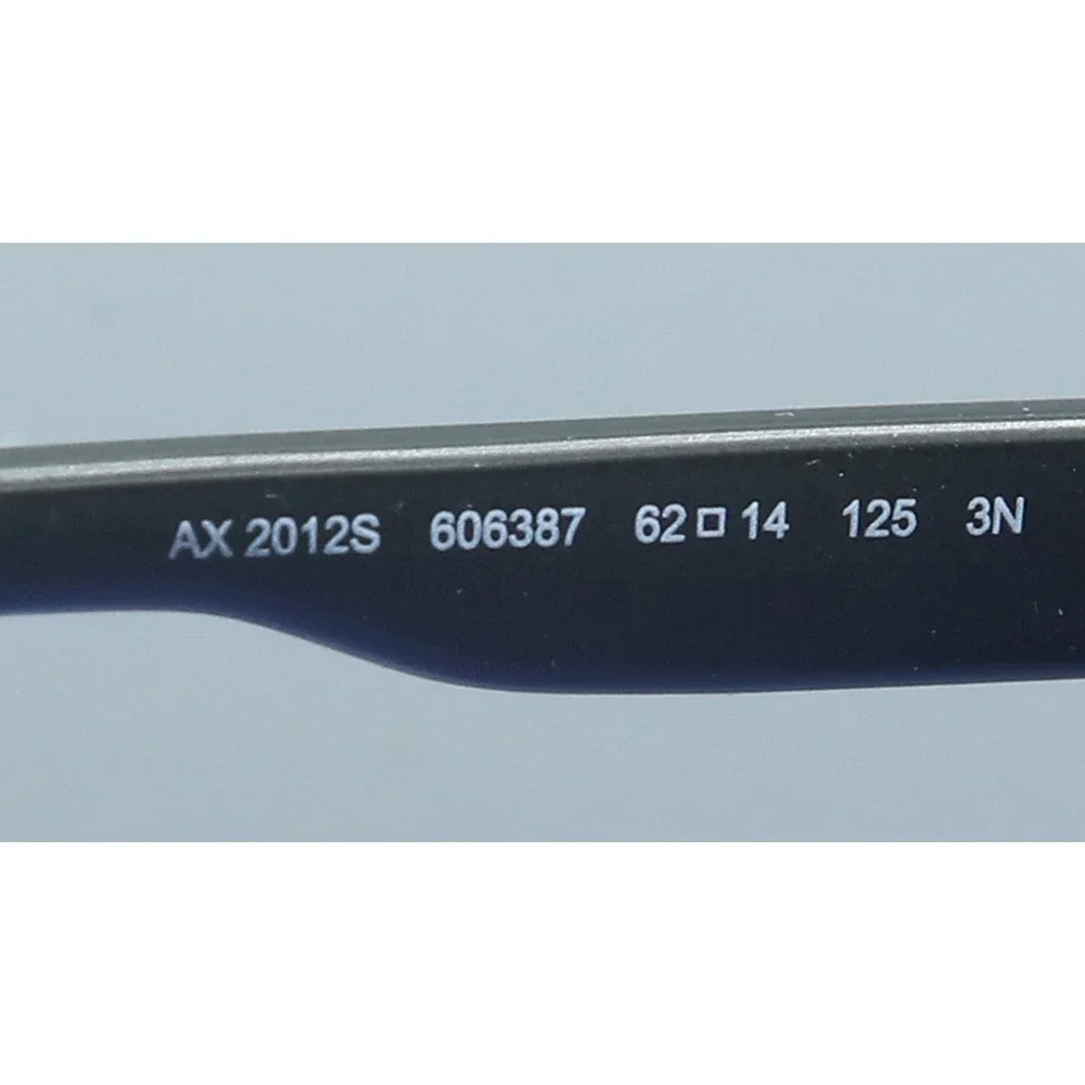 Armani Exchange AX2012S Matte Black Aviator Frames Mens 606387 62-14-125